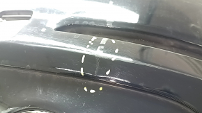 Bare rear bumper for BMW 5 G30 17-20 with parking sensors, black, dented, scratches, crack