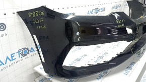 Bare front bumper for BMW 5 G30 17-20 with parking sensors, black, scratches, dents