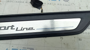 Outer front right door sill trim for BMW 5 Series G30 17-20 Sport Line, illuminated, corrosion, scratches
