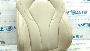 Upper passenger seat trim for BMW 5 G30 17-23, Canberra beige leather, for cleaning