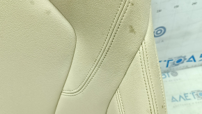 Upper driver's seat trim for BMW 5 G30 17-23, Canberra beige leather, dents, needs cleaning
