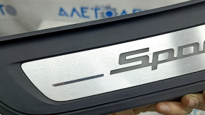 BMW 5 Series G30 17-20 Sport Line outer door sill trim, rear left, with backlight, scratches