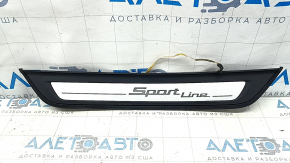 BMW 5 G30 17-20 Sport Line outer door sill trim, rear right, with backlight, scratches