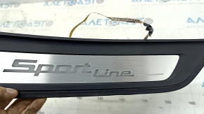 BMW 5 G30 17-20 Sport Line outer door sill trim, rear right, with backlight, scratches