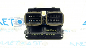 BMW 5 G30 17-20 center console air duct deflector, gloss black with chrome, broken fasteners, worn