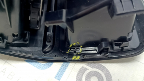 BMW 5 G30 17-20 center console air duct deflector, gloss black with chrome, broken fasteners, worn