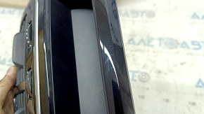 BMW 5 G30 17-20 center console air duct deflector, gloss black with chrome, broken fasteners, worn