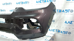 Bare front bumper, upper part, Jeep Compass 22-25, without parking sensors, under LED fog lights, graphite, scratches