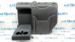 Rear seat 2nd row upper left Jeep Compass 22-25 black leather, brown stitching, with belt, with armrest