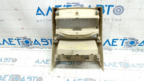 Rear center console trim for BMW 5 G30 17-19 Canberra beige, with pocket for cigarette lighters, for cleaning