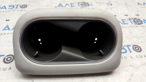 Hyundai Ioniq 5 22-24 center console cup holders with gray trim, worn