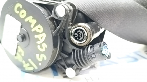Jeep Compass 19-25 black passenger seat belt with tensioner, blown