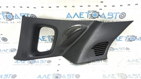 Upper left arch trim for a Jeep Compass 19-25, black, two pieces, worn, scratches