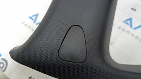 Upper left arch trim for a Jeep Compass 19-25, black, two pieces, worn, scratches