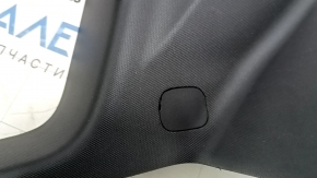 Upper left arch trim for a Jeep Compass 19-25, black, two pieces, worn, scratches