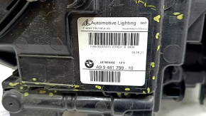 BMW X7 G07 19-22 LED front left headlight, no unit, no seal or bracket, broken mounts, cracks in housing, broken housing, broken glass, sand