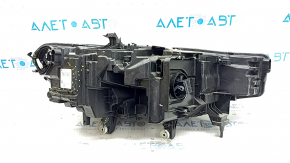 BMW X7 G07 19-22 LED front left headlight, no unit, no seal or bracket, broken mounts, cracks in housing, broken housing, broken glass, sand