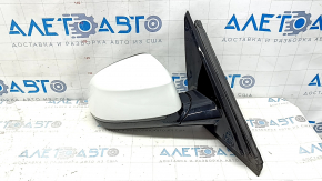 Right side mirror assembly for BMW X7 G07 19-22, 9 pins, turn signal, heating, memory, BSM, camera, Shadow-Line, white, scuffed, scratches