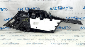 BMW X7 G07 19-22 Black rear left arch trim, wood insert with molding, dented, scratches, broken fastener, dented fastener