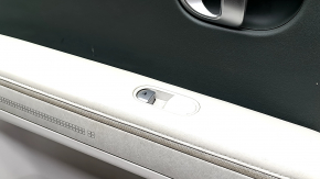 Door trim, rear left, Hyundai Ioniq 5 22-24, green with gray, gray leather armrest, with handle, with window lift control, needs cleaning, worn