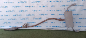 Ford Escape MK4 2020 hybrid FWD exhaust manifold with actuator, heater and catalytic converter, rusty