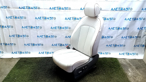 Hyundai Ioniq 5 22-24 driver's seat with airbag, electric, heated, combination leather, gray with perforation and brown inserts, for cleaning