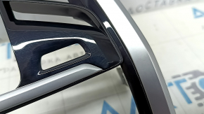 Right front panel trim for BMW X7 G07 19-22, black wood/bronze, with backlight, broken mount, scratches
