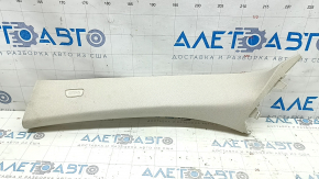 Front pillar trim, left upper, BMW X7 G07 19-25 Elfenbein-Weiss, with plug, dent, needs cleaning