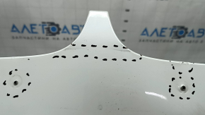 Bare front bumper for BMW X7 G07 19-22 with parking sensors and PMA, white, dented, cracked, broken fasteners, scratches, non-factory holes