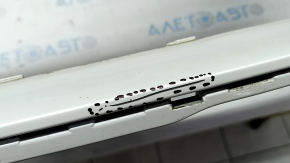Bare front bumper for BMW X7 G07 19-22 with parking sensors and PMA, white, dented, cracked, broken fasteners, scratches, non-factory holes