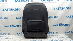 Driver's seat upholstery, upper, Jeep Compass 23, black leather with perforations and brown stitching, heated, dents