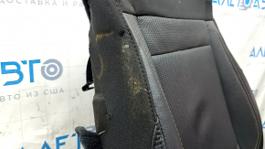 Driver's seat lower trim for a Jeep Compass 23, black leather with perforations and brown stitching, heated, dents, needs cleaning