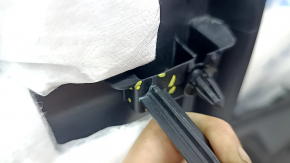 Jeep Compass 17-24 lower tailgate trim is black, scratches, plastic on the mount has turned white, plastic has turned white