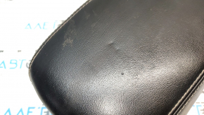 Jeep Cherokee KL 14-18 leather armrest, black, white stitching, tread, worn