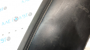 Jeep Cherokee KL 14-18 leather armrest, black, white stitching, tread, worn