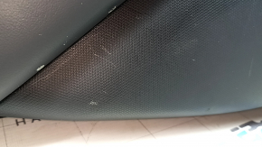 Black rear left door panel for a 2021-2023 Ford Mustang Mach-E, gray leather insert, black leather armrest, Bang & Olufsen, with handle, scratches