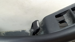 Black door panel, front left, Ford Mustang Mach-E 21-23, gray leather insert, black leather armrest, Bang & Olufsen, with handle, scratches, needs cleaning
