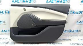 Black door panel, front right, Ford Mustang Mach-E 21-23, gray leather insert, black leather armrest, Bang & Olufsen, with handle, scratches
