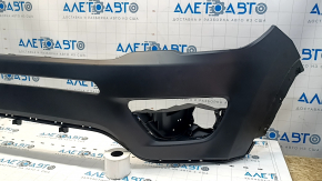 The front bumper, bare upper part of the Jeep Compass 17-21, with a plug, is dented, the plastic is unsoldered.