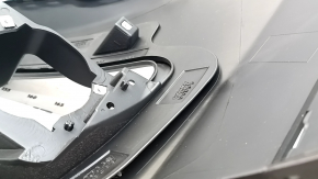 The front bumper, bare upper part of the Jeep Compass 17-21, with a plug, is dented, the plastic is unsoldered.