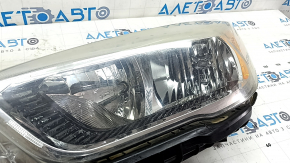 Left front headlight assembly for Ford Escape MK3 17-19, halogen, light, with bracket, sand, for polishing