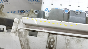 Left side step sill for BMW X7 G07 19-25, white, dented, torn, scratched, broken mount