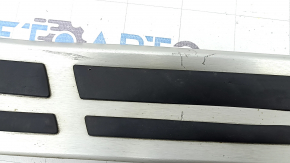 Left side step sill trim for BMW X7 G07 19-25, black with chrome, bent, scratches