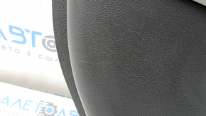 Front left door panel for Honda CRV 17-22, black, gray leather armrest, gray leather insert, wood molding, for seat memory, with handle, worn, needs cleaning