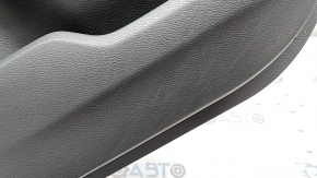 Front left door panel for Honda CRV 17-22, black, gray leather armrest, gray leather insert, wood molding, for seat memory, with handle, worn, needs cleaning