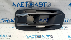 Front bumper grille left Audi Q7 16-19 chrome for parking sensors and radar with overlay