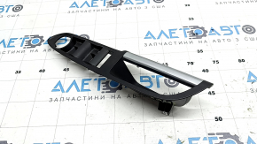 Front left window control trim for Ford Escape MK3 13-19, black with chrome, scratches
