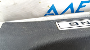 Front left door sill plate for Ford Mustang Mach-E 21-23, black with insert, scratches