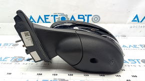 Left side mirror assembly for Ford Mustang Mach-E 21-23, 16+1 pins, black, turn signal, heated, backlight, auto-folding, camera, BSM