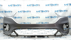Front bumper bare Ford Escape MK3 2017-2019 rest silver UX, scratches, crack in mount